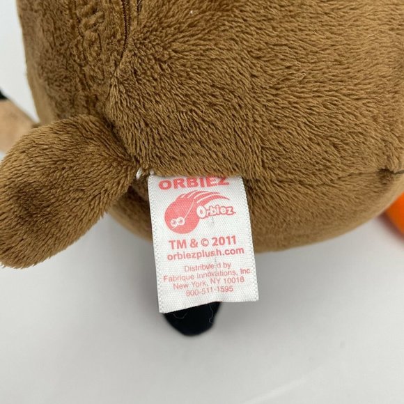 Orbiez Brown Moose 6" Plush Stuffed Animal Round Ball Big Nose - Picture 6 of 6